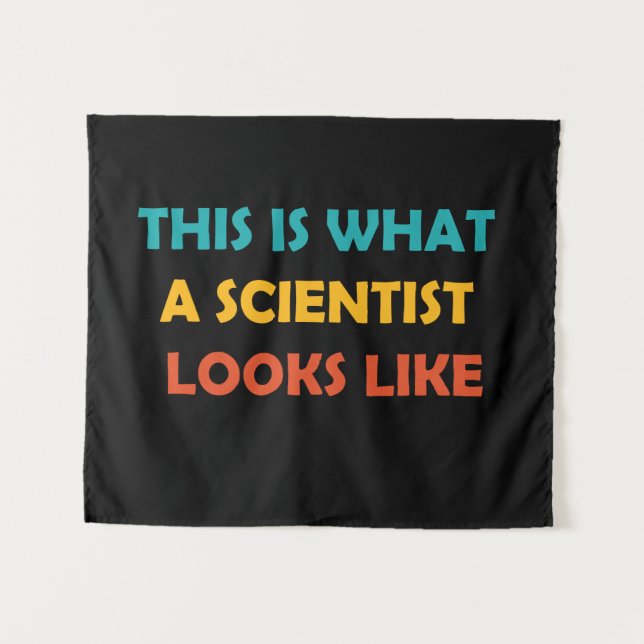 So sieht ein Wissenschaftler aus Wandteppich (Vorderseite (Horizontal))