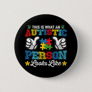So sieht eine autistische Person aus Autismus Button