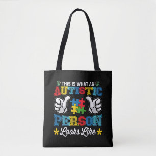So sieht eine autistische Person mit Autismus aus Tasche