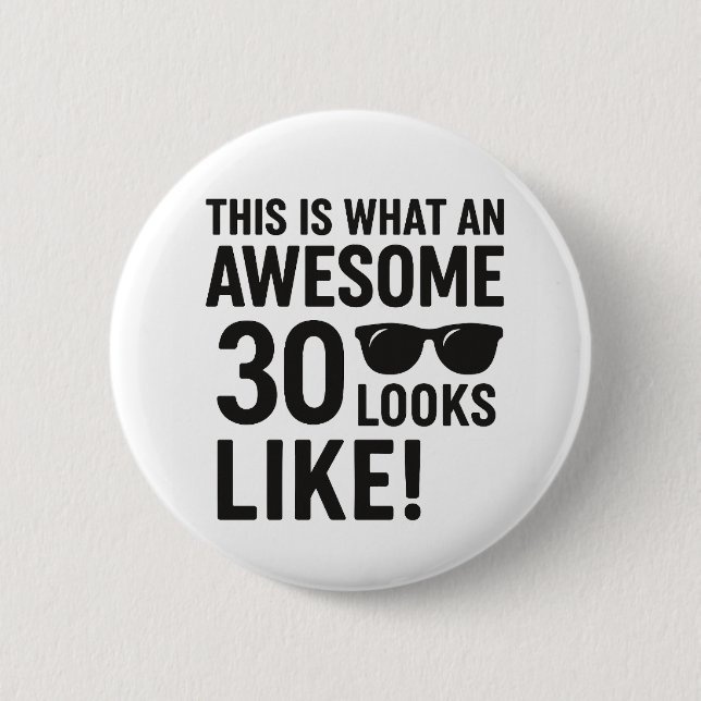 So sieht eine Phantastische 30 aus Button (Vorderseite)
