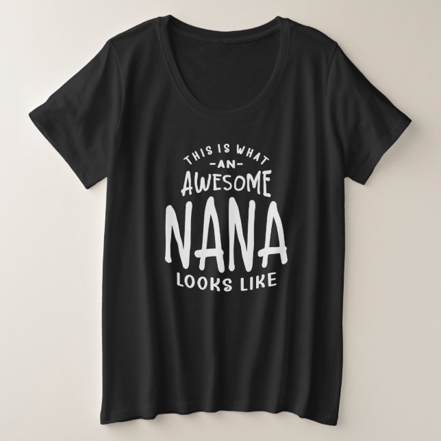 So sieht eine Phantastische Nana aus Große Größe T-Shirt (Design vorne)