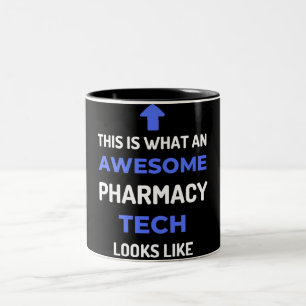 So sieht eine Phantastische Pharmazie-Technik aus Zweifarbige Tasse
