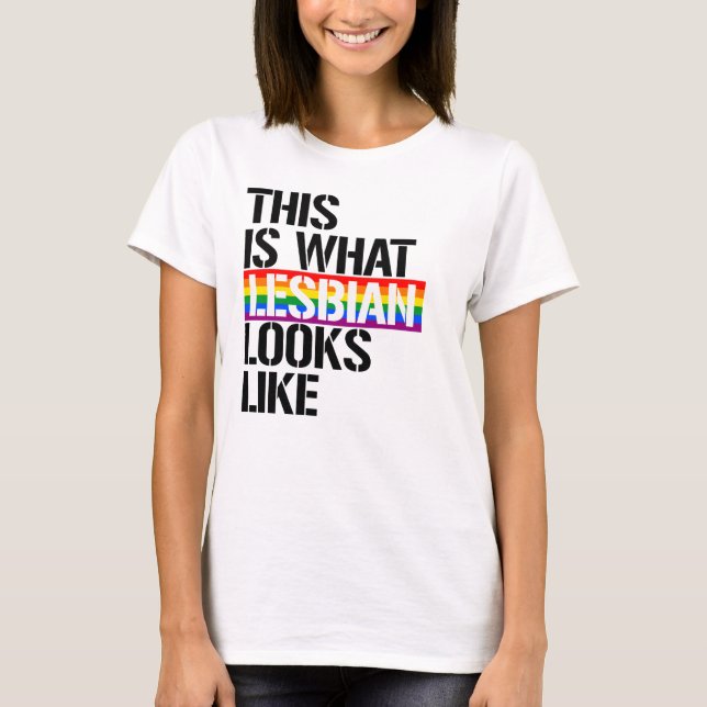 So sieht Lesbian aus T-Shirt (Vorderseite)