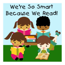 So Smart Because We Read Classroom Poster