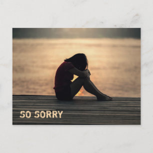 SO SORRY - ein trauriges Mädchen Postkarte