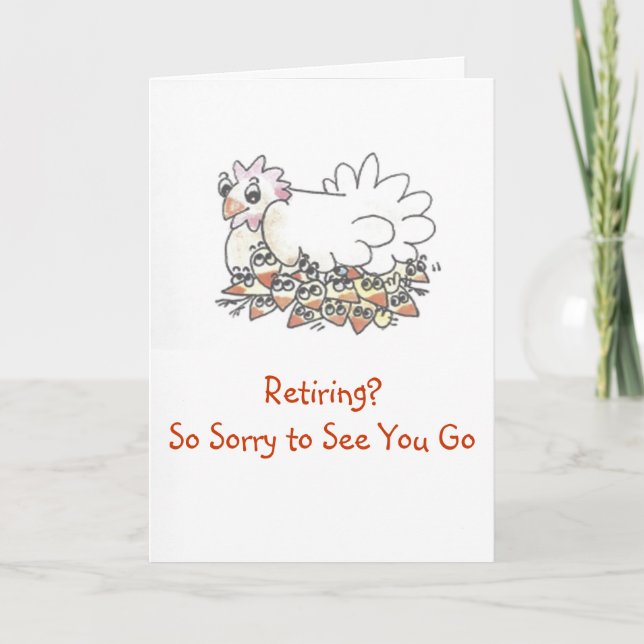 So Sorry to See You Go Retirement Card Karte (Vorderseite)