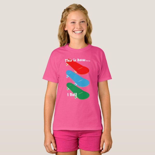 So spiele ich Design - Girls' Basic T - Shirt (Vorne ganz)