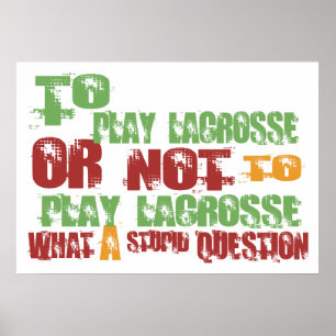 So spielen Sie Lacrosse Poster