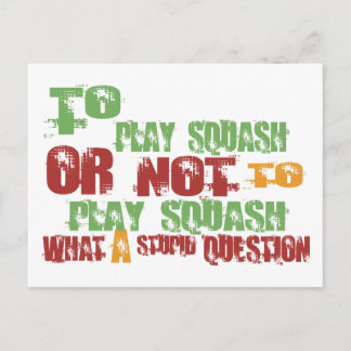 So spielen Sie Squash Postkarte