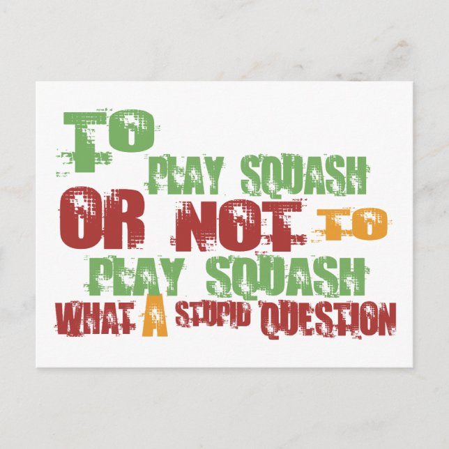 So spielen Sie Squash Postkarte (Vorderseite)