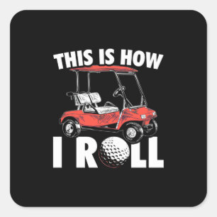 So spielt die Golfer Rolle Quadratischer Aufkleber