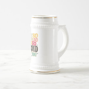„So Stolz auf Dich”-Sticker  Bierglas