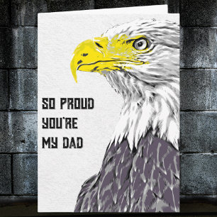 So stolz, dass du mein Vater bist (Adler) Vatertag Karte