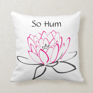 So Summen-rosa schwarzes Lotus-Kissen Kissen