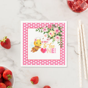 So süß zu Biene EIN Geburtstag Napkin Serviette