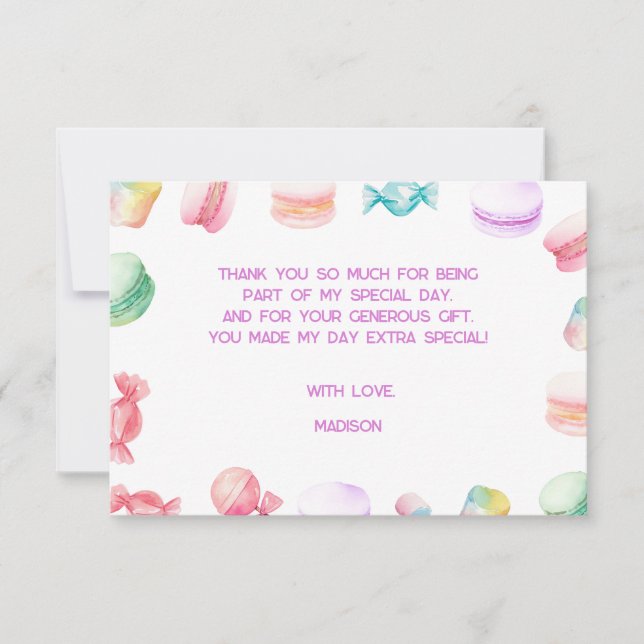 So süß zu sein... Kindergeburtstag Dankeskarte (Vorderseite)