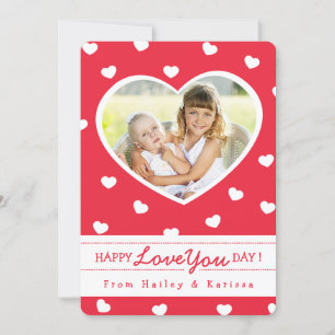 So Sweet Hearts Valentine Carte photo / Rouge