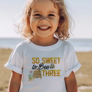 So Sweet to Bee 3. Geburtstag Kleinkind T-shirt
