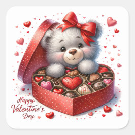 So Sweet VALENTINE Quadratischer Aufkleber