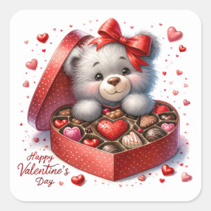 So Sweet VALENTINE Quadratischer Aufkleber
