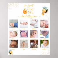 So Sweet zu werden ein 12 Monate Foto Collage Whit