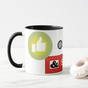 So, teilen, kommentieren und abonnieren tasse