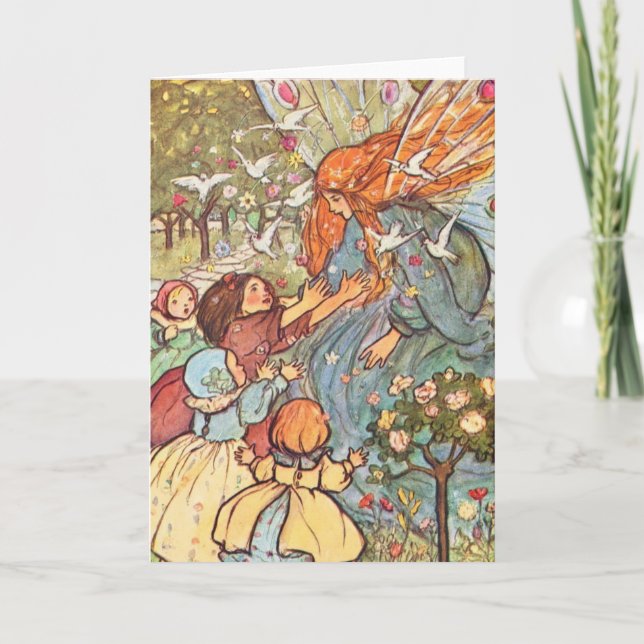 So treffen Sie eine Vintage Illustration Dankeskarte (Vorderseite)