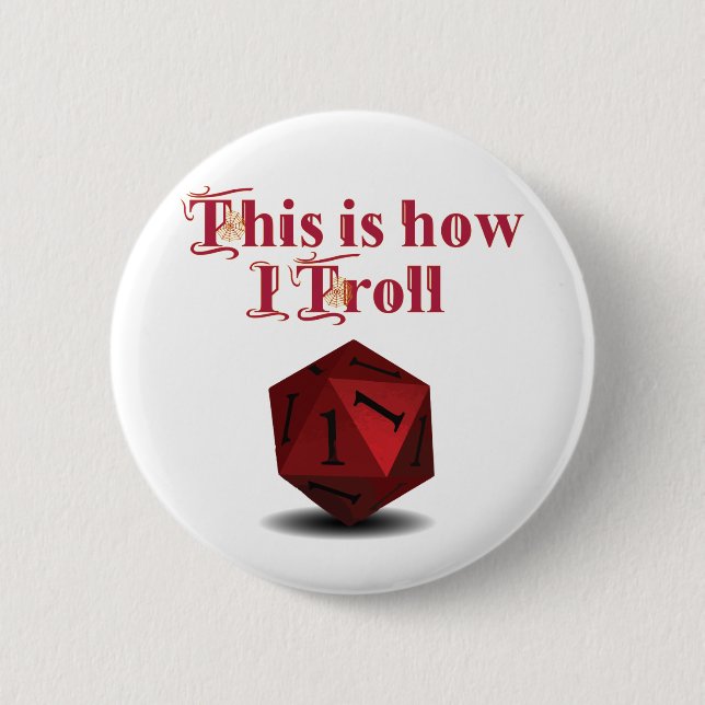 So troll ich - kritische RPG-Würfel Button (Vorderseite)