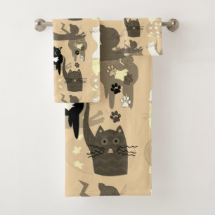 So unterschiedliche Katzen.  Badetuch-Set Badhandtuch Set