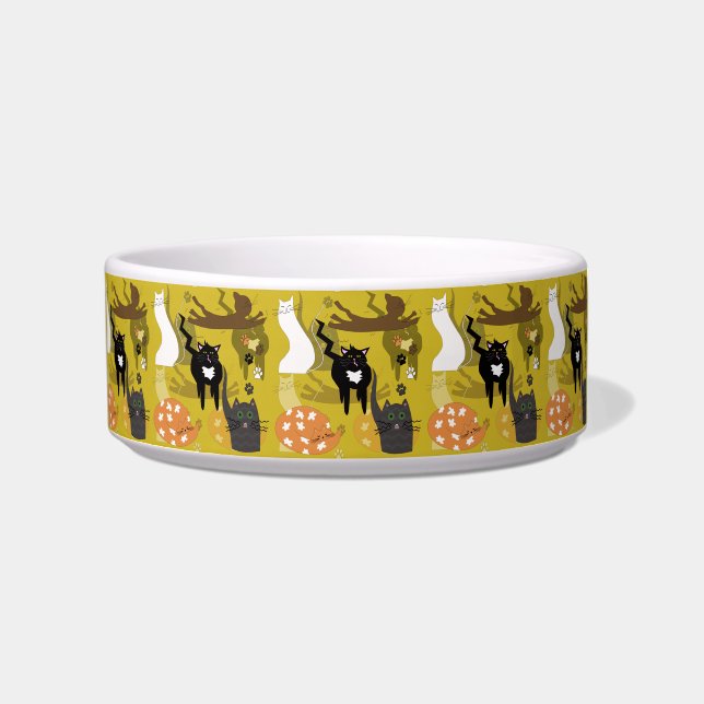 So unterschiedliche Katzen. Mittlere Schale Napf (Vorderseite)