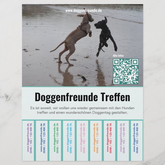 So verkaufen Sie Dane Welpen farbigen Flyer (Vorne)