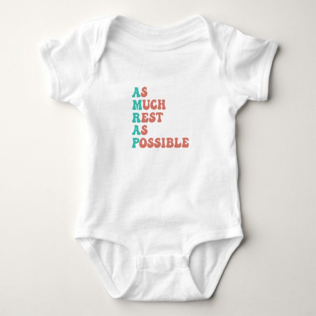 So viel Erholung wie möglich lustig Baby Strampler (Vorderseite)