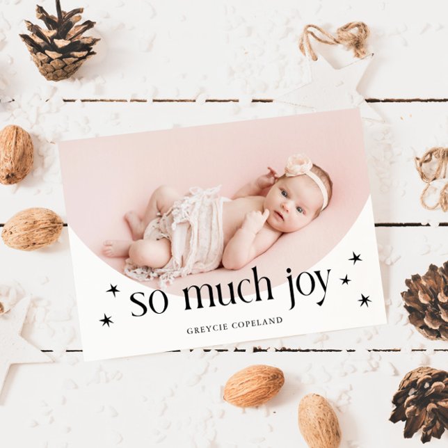 So viel Freude Holiday Baby Foto Birth Ankündigung (Von Creator hochgeladen)