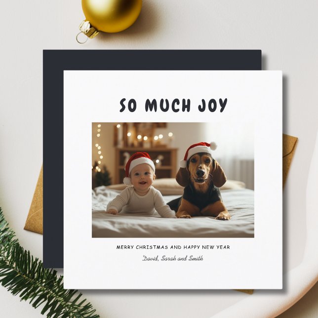 So viel Freude Weihnachten Funny Baby Hund Foto Bl (Von Creator hochgeladen)