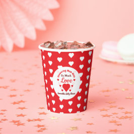 So viel Liebe Babydusche Pappbecher