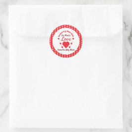 So viel Liebe Babydusche Runder Aufkleber