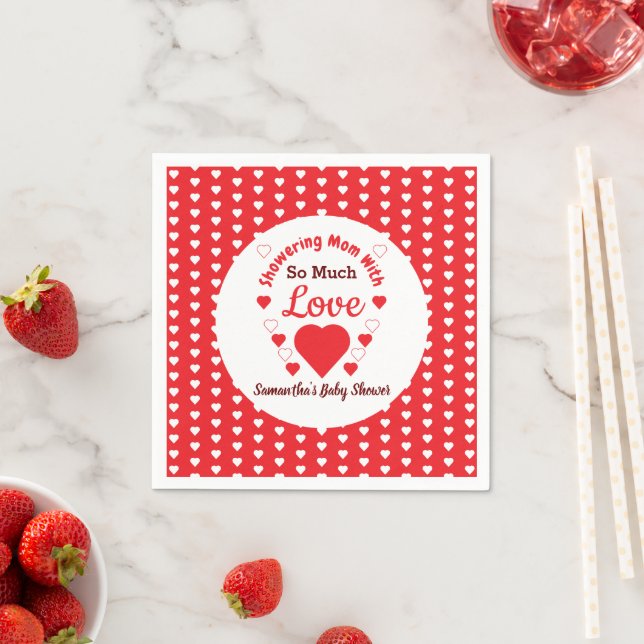 So viel Liebe Babydusche Serviette (Beispiel)