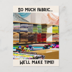 So viel Stoff Feiertagspostkarte