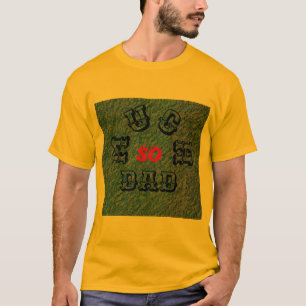 SO VIEL VATER - SCHWARZ-ROT-Herren-T - Shirt