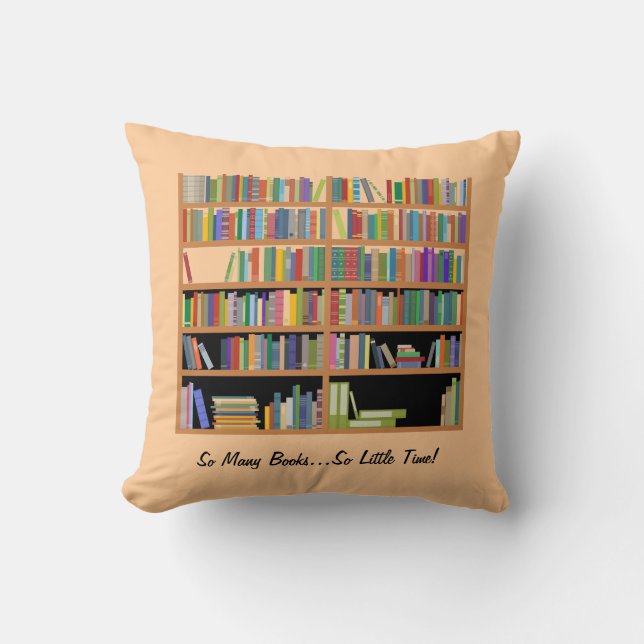 So viele Bücher (kundengerecht) Kissen (Vorderseite)