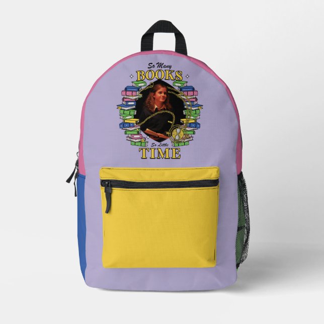 So viele Bücher, so wenig Zeit Bedruckter Rucksack (Vorderseite)