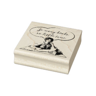 SO VIELE BÜCHER SO WENIG ZEIT GUMMISTEMPEL