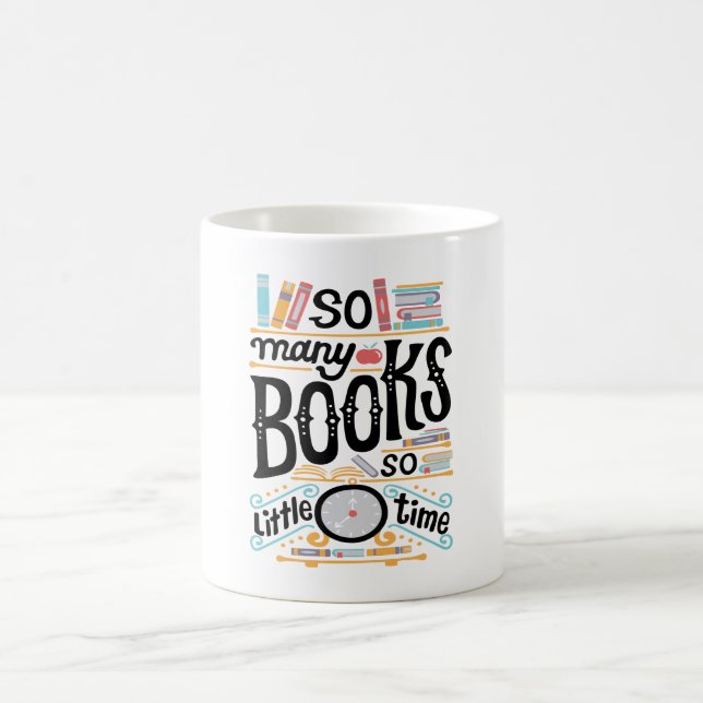 So viele Bücher so wenig Zeit Kaffee Tasse (Mittel)
