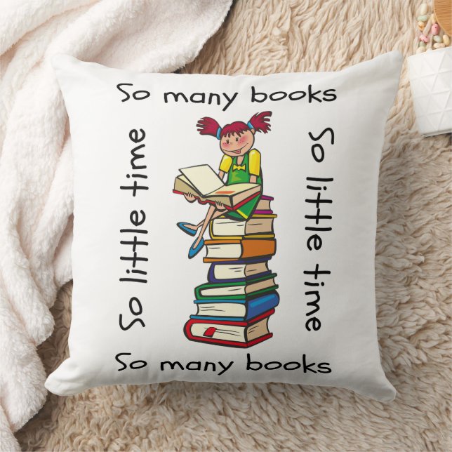 So viele Bücher so wenig Zeit Kissen (Decke)