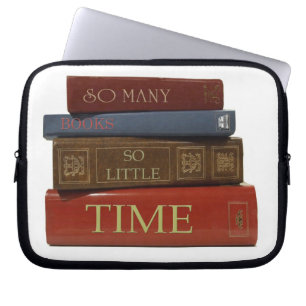 So viele Bücher so wenig Zeit-Notizbuch-Hülse Laptopschutzhülle