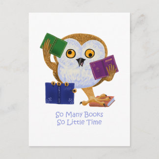 So viele Bücher so wenig Zeit Postkarte