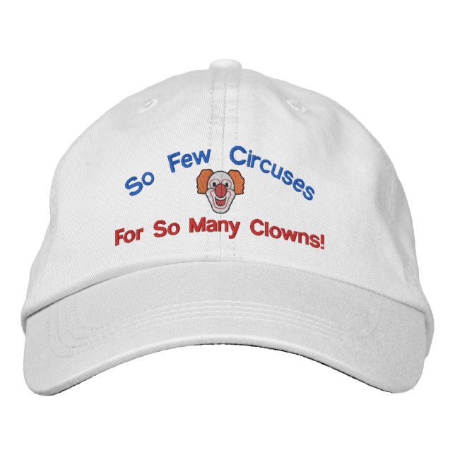 So viele Clowns bestickt Bestickte Kappe (Vorderseite)