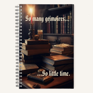 So viele Grimoires Wizard, wiccan Notebook Notizbuch