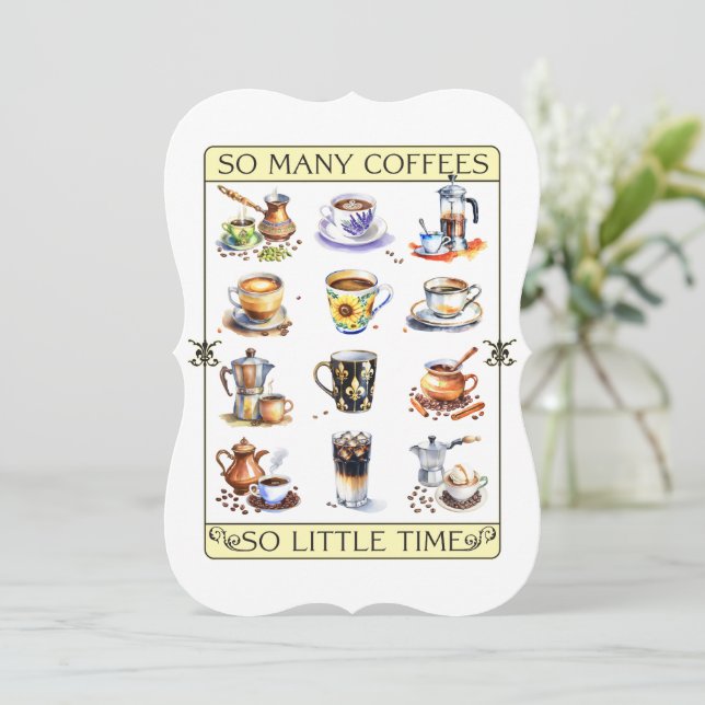 So viele Kaffee, so wenig Zeit (Stehend Vorderseite)