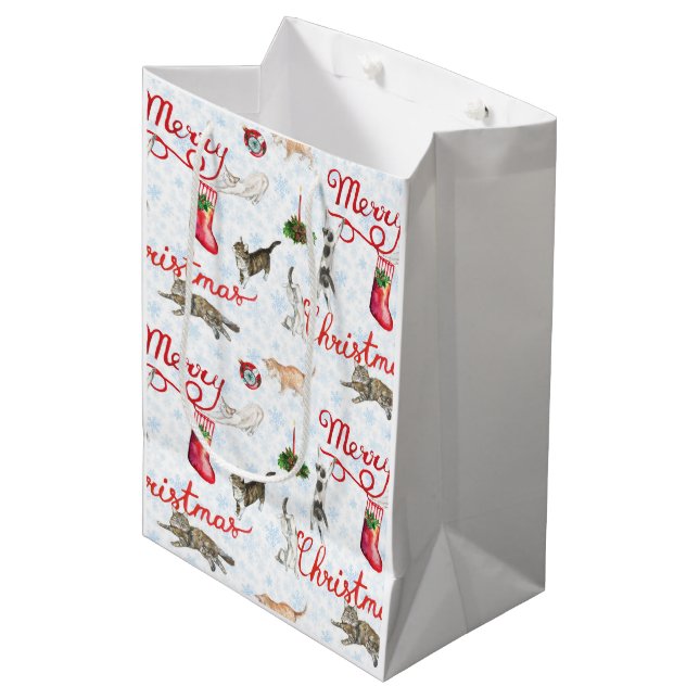 So viele Kätzchen Mittlere Geschenktüte (Vorderseite Schrägansicht)